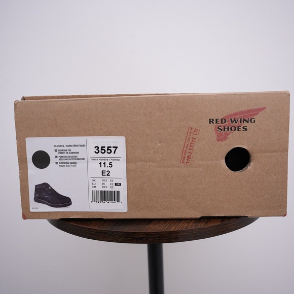 Red Wing 3557 Men Black Leather Toe Puncture Resistant Work Boots New 11.5 E2 main image 4